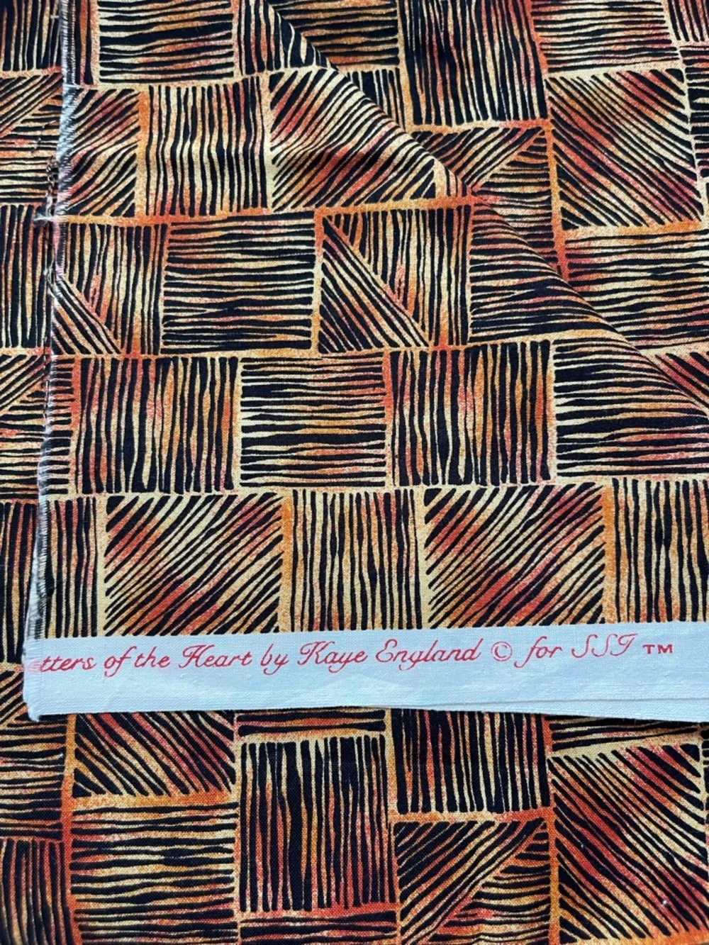 ✨$10 OFF $30✨ Vintage Stripe Cotton Fabric Kaye England SSI - 15.5”x37”